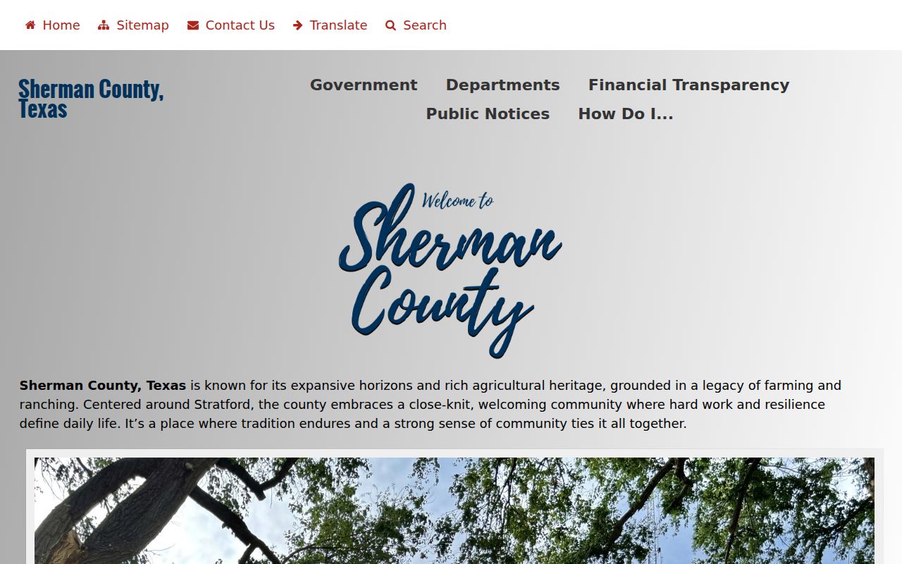 Sherman County courthouse context for local warrant records