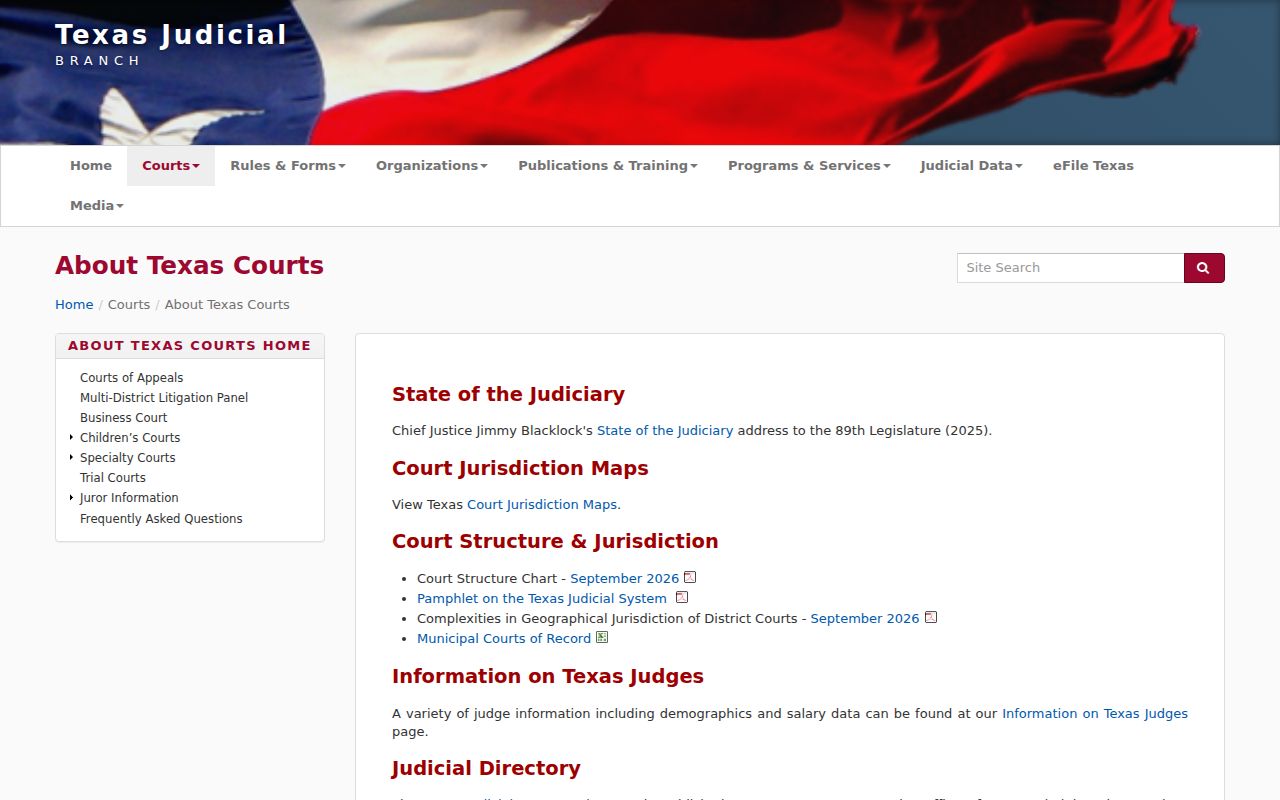 Texas court structure for Sherman County arrest warrant records